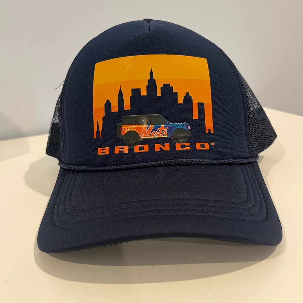 New York Mets Ford Bronco Trucker Cap - Never Used- One Size.